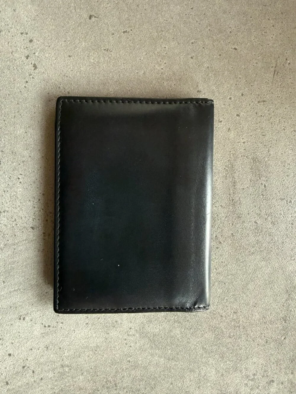 Ferragamo Gancini Leather Bifold Wallet Black Gold Logo Made in Italy - Picture 3 of 5